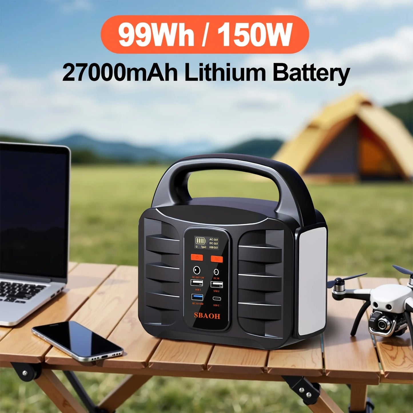 Estação de energia portátil para emergencias ou acampamento